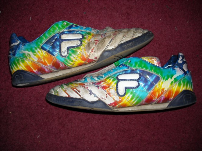 worn tye dye soccer shoes - raw photography worn tye dye soccer shoes - raw photography