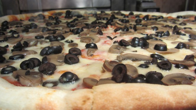 Mushroom and Olive Pizza