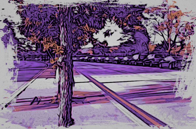 Leaves Fly Purple Art RawMultimedia Photography