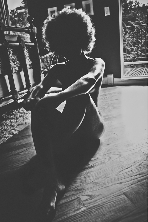 Black and White GreyScale Beauty Women