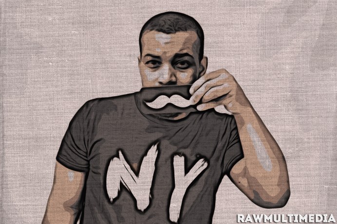Mustache Guy - New York City - RawMultimedia Art Photography Painting - c