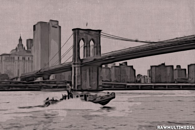 Brooklyn Bridge New York City - Life Dark Photography RawMultimedia New Yory City Art - c