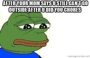 meme - can't go outside